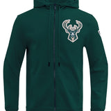 Pro Standard Classic Chenille Milwaukee Bucks Kapuzensweatshirt mit durchgehendem Reißverschluss 