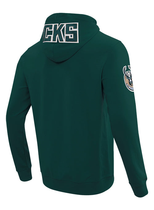 Pro Standard Classic Chenille Milwaukee Bucks Kapuzensweatshirt mit durchgehendem Reißverschluss 