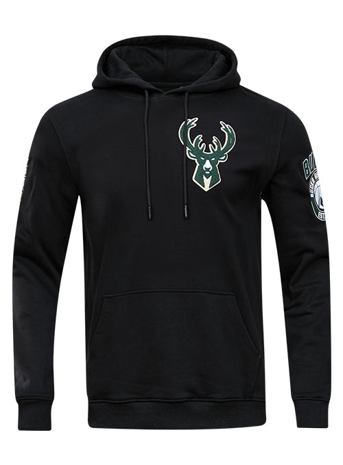 Pro Standard Classic Chenille Milwaukee Bucks Hooded Sweatshirt-front