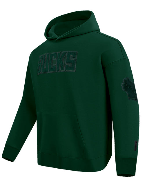 Pro Standard Triple Tonal Milwaukee Bucks Hooded Sweatshirt-angled front