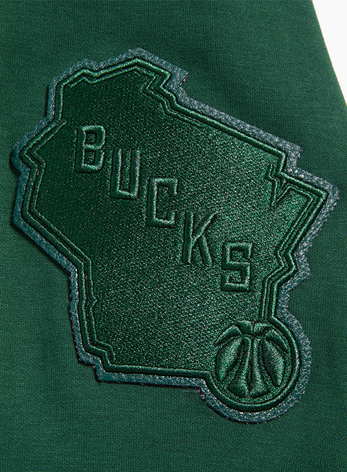 Pro Standard Triple Tonal Milwaukee Bucks Hooded Sweatshirt-sleeve patch