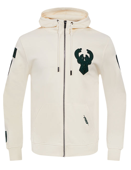 Pro Standard Triple Tonal Milwaukee Bucks Full-Zip Hooded Sweatshirt-front