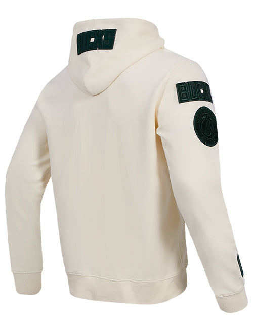 Pro Standard Triple Tonal Milwaukee Bucks Full-Zip Hooded Sweatshirt-angled back