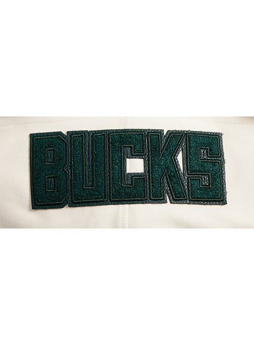 Pro Standard Triple Tonal Milwaukee Bucks Full-Zip Hooded Sweatshirt-hood logo