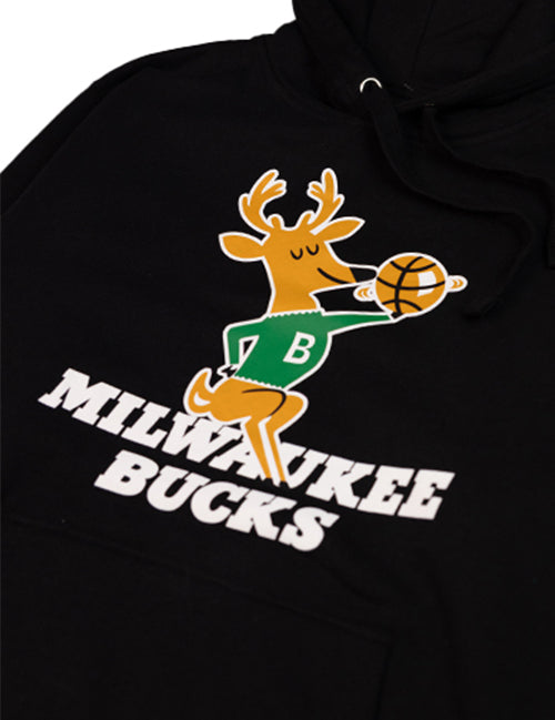 Mitchell & Ness HWC Reload 1 Milwaukee Bucks Hooded Sweatshirt-close up