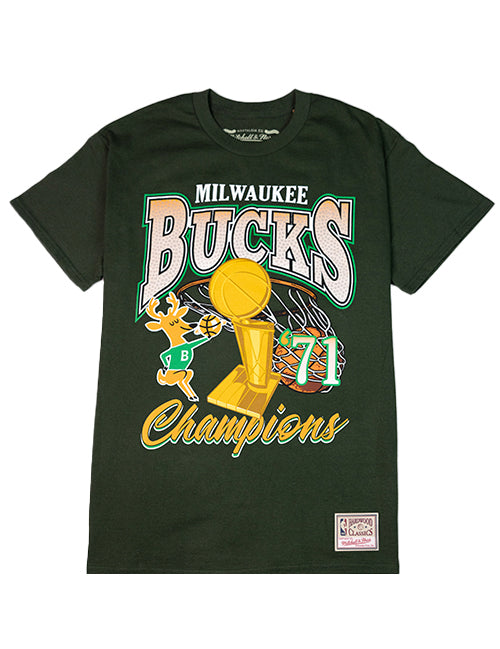 Mitchell & Ness HWC 1971 NBA Champs Milwaukee Bucks T-Shirt-front