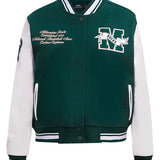 Women's Pro Standard Pennants Milwaukee Bucks Wool Varsity Jacket-front