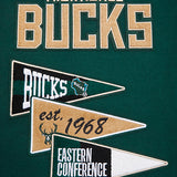 Women's Pro Standard Pennants Milwaukee Bucks Wool Varsity Jacket-back