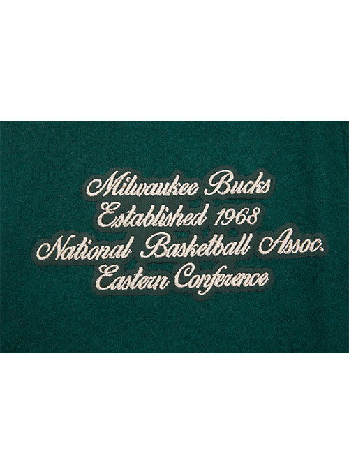 Women's Pro Standard Pennants Milwaukee Bucks Wool Varsity Jacket-right chest