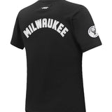 Women's Pro Standard Pearls Milwaukee Bucks Slim Fit T-Shirt-back