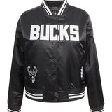 Women's Pro Standard Pearls Milwaukee Bucks Satin Jacket-front