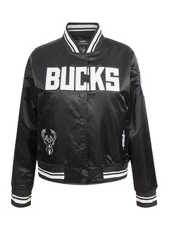 Women's Pro Standard Pearls Milwaukee Bucks Satin Jacket-front