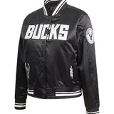 Women's Pro Standard Pearls Milwaukee Bucks Satin Jacket-angled front