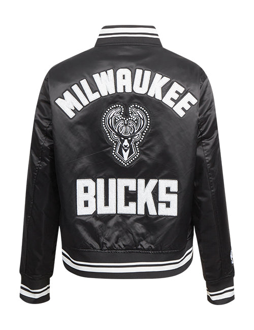 Women's Pro Standard Pearls Milwaukee Bucks Satin Jacket-back