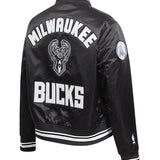 Women's Pro Standard Pearls Milwaukee Bucks Satin Jacket-back