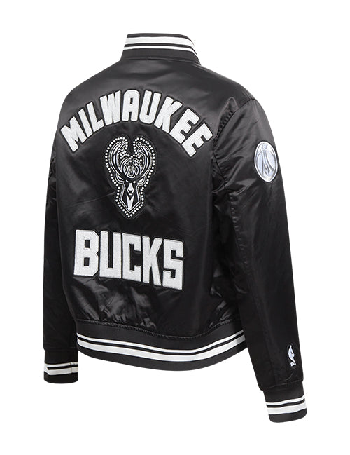 Women's Pro Standard Pearls Milwaukee Bucks Satin Jacket-back