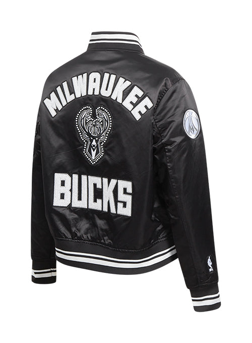 Women's Pro Standard Pearls Milwaukee Bucks Satin Jacket-back