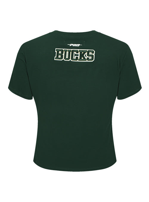 Women's Pro Standard Old English Milwaukee Bucks Slim Fit T-Shirt-back