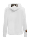 Women's Pro Standard Classic White Milwaukee Bucks Hooded Sweatshirt-back