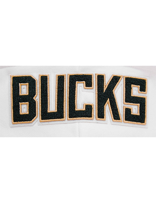 Women's Pro Standard Classic White Milwaukee Bucks Hooded Sweatshirt-hood