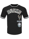 Pro Standard Classic Logos Black Milwaukee Bucks T-Shirt-front