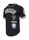 Pro Standard Classic Logos Black Milwaukee Bucks T-Shirt-angled front