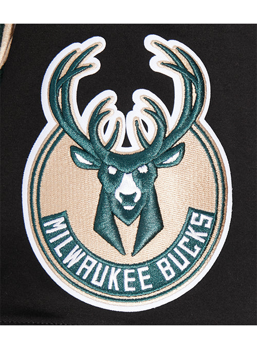 Pro Standard Classic Logos Black Milwaukee Bucks T-Shirt-sleeve patch 2