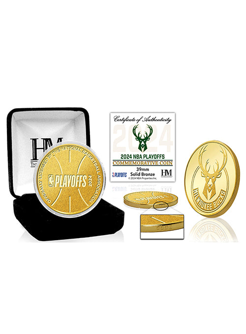 The Highland Mint 2024 Playoffs Milwaukee Bucks Coin