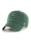 47 Brand Clean Up 2024 Playoffs Milwaukee Bucks Adjustable Hat FRONT