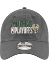 New Era 2024 Playoffs 9Twenty Adjustable Milwaukee Bucks Hat-front
