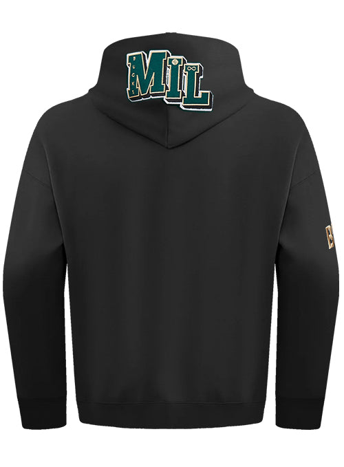 Pro Standard City Signature Black Milwaukee Bucks Hooded Sweatshirt-back