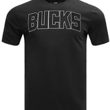 Pro Standard Black and Silver Milwaukee Bucks T-Shirt-front