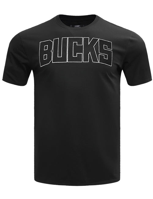 Pro Standard Black and Silver Milwaukee Bucks T-Shirt-front