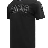 Pro Standard Black and Silver Milwaukee Bucks T-Shirt-angled front