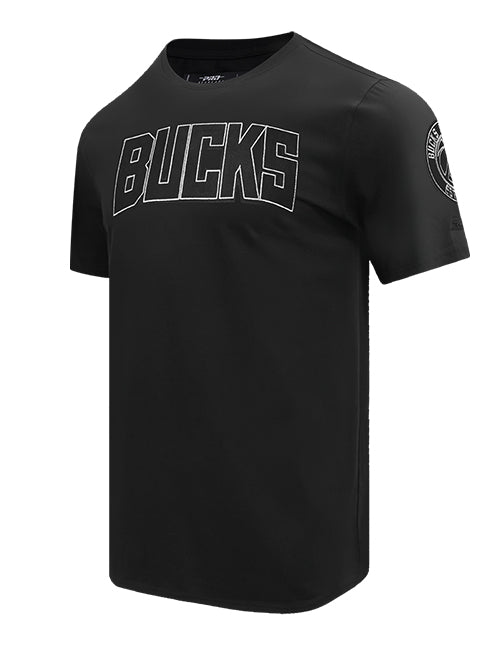 Pro Standard Black and Silver Milwaukee Bucks T-Shirt-angled front