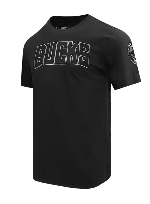 Pro Standard Black and Silver Milwaukee Bucks T-Shirt-angled front