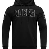 Pro Standard Black and Silver Milwaukee Bucks Hooded Sweatshirt=front