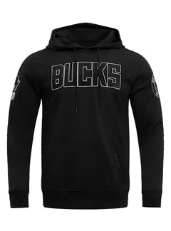 Pro Standard Black and Silver Milwaukee Bucks Hooded Sweatshirt=front