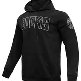 Pro Standard Black and Silver Milwaukee Bucks Hooded Sweatshirt-angled front