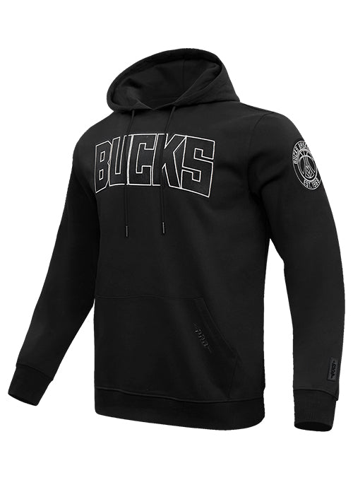 Pro Standard Black and Silver Milwaukee Bucks Hooded Sweatshirt-angled front