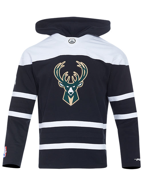 Pro Standard Classic Milwaukee Bucks Hockey Hooded Sweatshirt-front