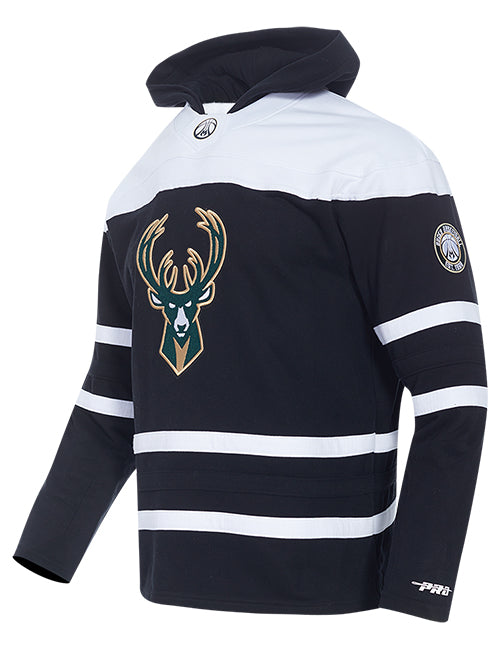 Pro Standard Classic Milwaukee Bucks Hockey Hooded Sweatshirt-angled front