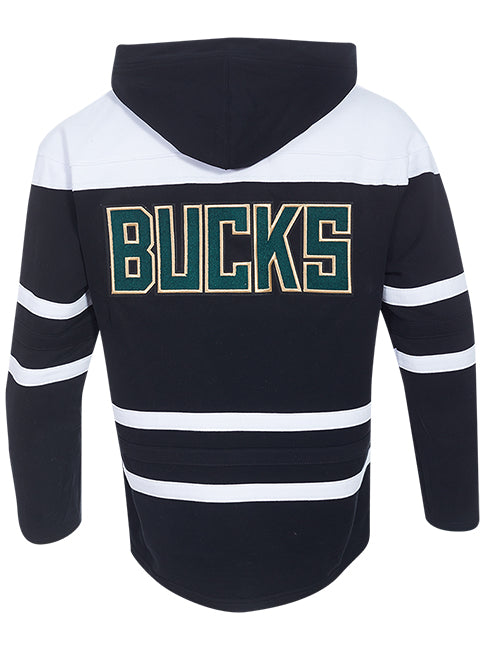 Pro Standard Classic Milwaukee Bucks Hockey Hooded Sweatshirt-back