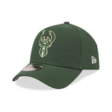 New Era 9Forty Icon Green Milwaukee Bucks Adjustable Hat-left