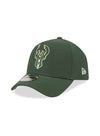 New Era 9Forty Icon Green Milwaukee Bucks Adjustable Hat-left
