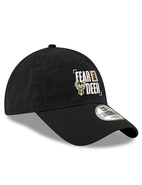 New Era 9Twenty Fear The Deer Milwaukee Bucks Adjustable Hat-angled right