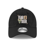 New Era 9Twenty Fear The Deer Milwaukee Bucks Adjustable Hat-front