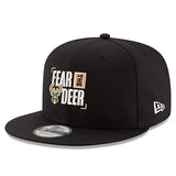 New Era 9Fifty Fear The Deer Milwaukee Bucks Snapback Hat-angled left