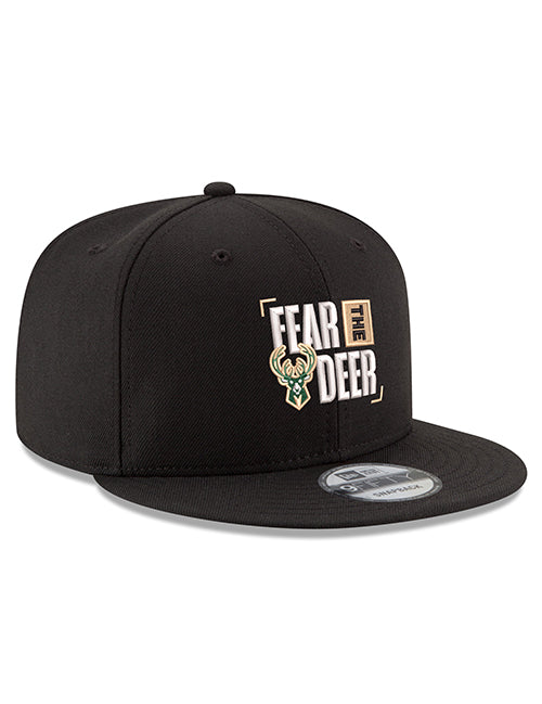 New Era 9Fifty Fear The Deer Milwaukee Bucks Snapback Hat-angled right
