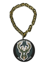 Foco Gold Milwaukee Bucks Oversized Light Up Spinner Chain Necklace-front